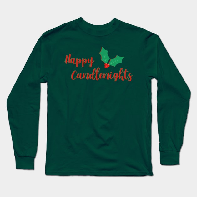 Happy Candlenights Long Sleeve T-Shirt by tachibonbons